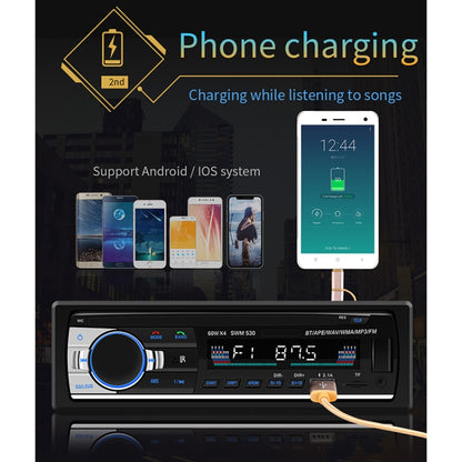 SWM-530 12V Universal Car Dual USB Charger Radio Receiver MP3 Player, Support FM & Bluetooth with Remote Control - Car MP3 & MP4 & MP5 by buy2fix | Online Shopping UK | buy2fix