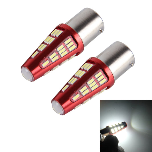 2 PCS 1157/BAY15D 10W 800LM 6000K 48 SMD-4014 LEDs Canbus Car Brake Light Lamp, DC 12V(White Light) - Brake Lights by buy2fix | Online Shopping UK | buy2fix