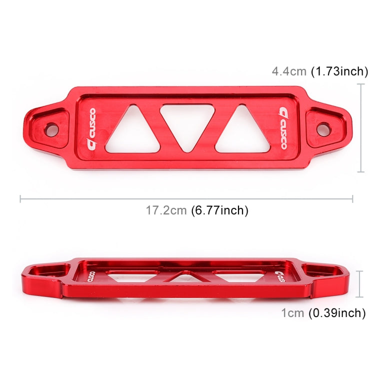Universal Car Short Stainless Steel Battery Tie Down Clamp Bracket, Size: 17.2 x 4.4 x 1cm(Red) - In Car by buy2fix | Online Shopping UK | buy2fix