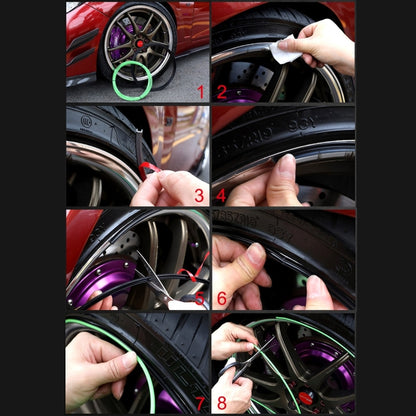 Universal Decorative Scratchproof Stickup 4×2M Flexible Car Wheel Hub Trim Mouldings Shining Decoration Strip with Protective Bottom Slot(Red) - Decorative Strip by buy2fix | Online Shopping UK | buy2fix