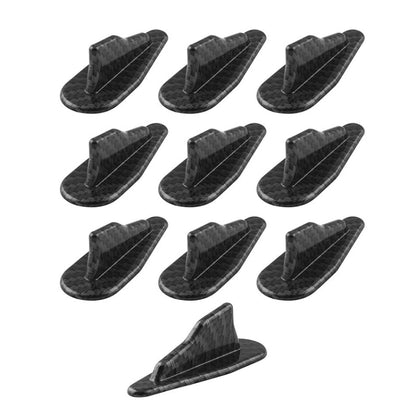 10 PCS Universal Car Carbon Fiber Shark Fin Diffuser Vortex Generator Roof Spoiler - Decorative Sticker by buy2fix | Online Shopping UK | buy2fix