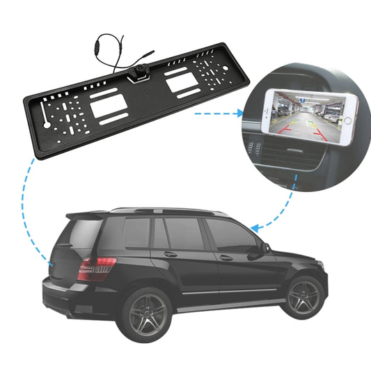 PZ421-WF Europe Car License Plate Frame 170 Degree WIFI Rear View Camera - In Car by buy2fix | Online Shopping UK | buy2fix