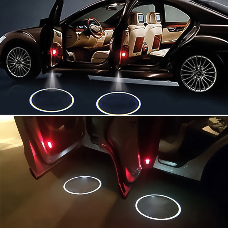 2 PCS LED Ghost Shadow Light, Car Door LED Laser Welcome Decorative Light, Display Logo for Land Rover Car Brand(Black) - Door Lights by buy2fix | Online Shopping UK | buy2fix