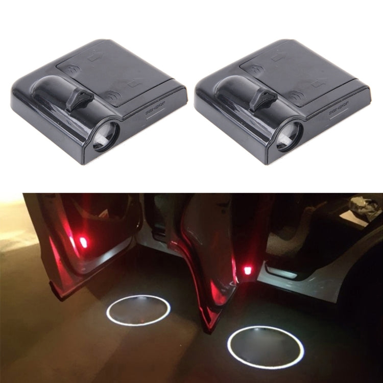 2 PCS LED Ghost Shadow Light, Car Door LED Laser Welcome Decorative Light, Display Logo for Porsche Car Brand(Black) - Door Lights by buy2fix | Online Shopping UK | buy2fix