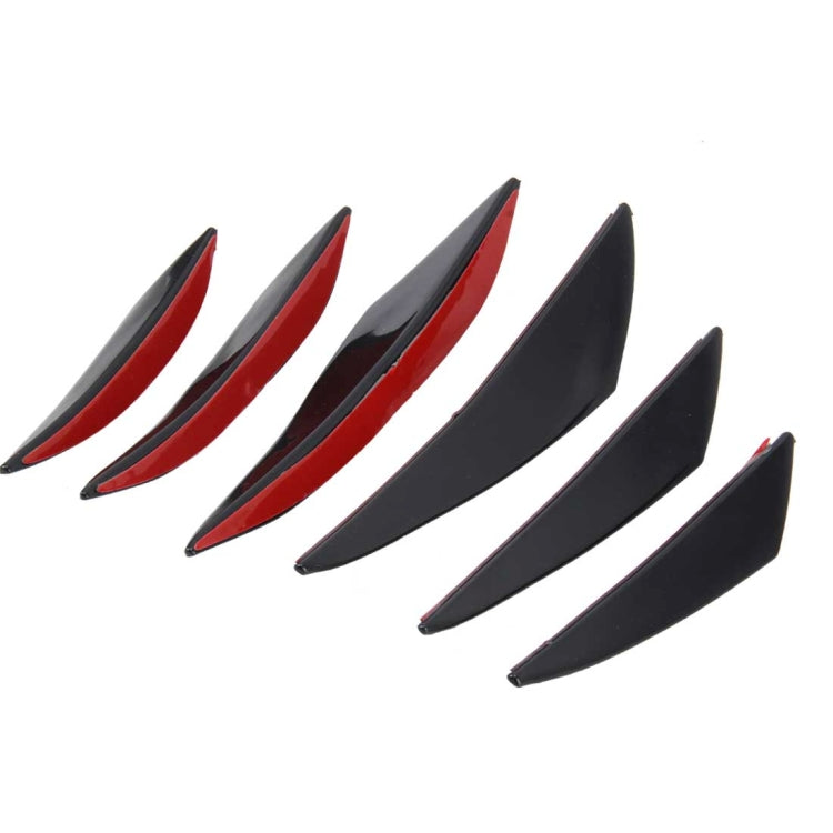 6 PCS Universal Carbon Fiber Style Car Front Bumper Body Spoiler Lip Splitter Protector Bar Strip Guard Sticker - Anti Collision Sticker by buy2fix | Online Shopping UK | buy2fix