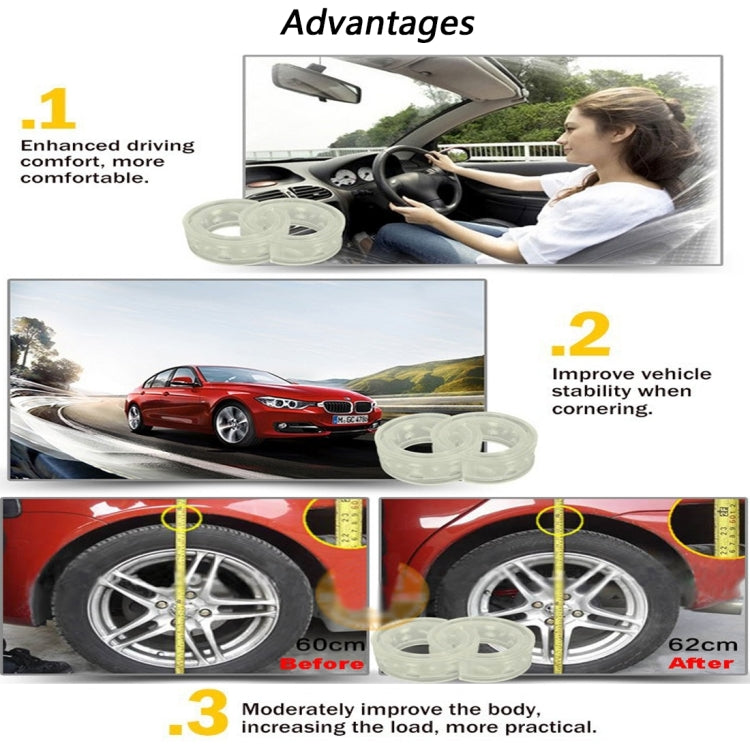 2 PCS Car Auto C+ Type Shock Absorber Spring Bumper Power Cushion Buffer, Spring Spacing: 32mm, Colloid Height: 60mm - In Car by buy2fix | Online Shopping UK | buy2fix
