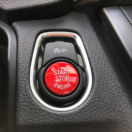 Car Engine Start Key Push Button Cover for BMW G / F Chassis,  with Start and Stop (Red) - In Car by buy2fix | Online Shopping UK | buy2fix