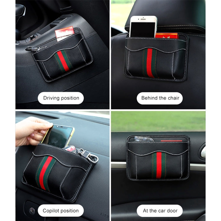 Paste Car Storage Bag Car Seat Quilting Storage Bag Instrument Panel Hanging Bag (Black) - Stowing Tidying by buy2fix | Online Shopping UK | buy2fix