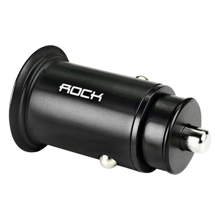 ROCK H15 Dual Port USB + USB-C / Type-C PD30W Car Charger (Black) - Car Charger by ROCK | Online Shopping UK | buy2fix