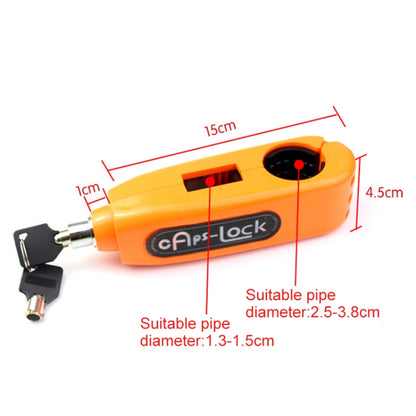 Motorcycles Handle Anti-theft Lock Horn Lock (Orange) - In Car by buy2fix | Online Shopping UK | buy2fix