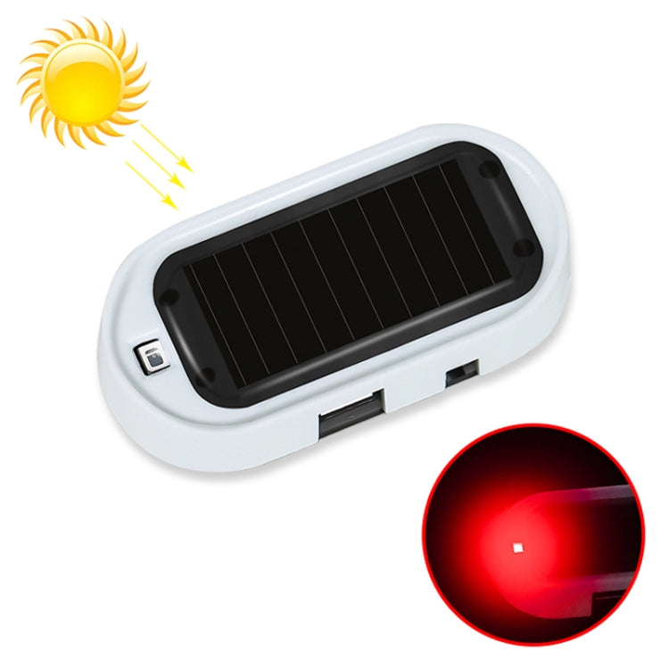 Car Solar Energy Anti-theft Device LED Warning Light (Red) - In Car by buy2fix | Online Shopping UK | buy2fix