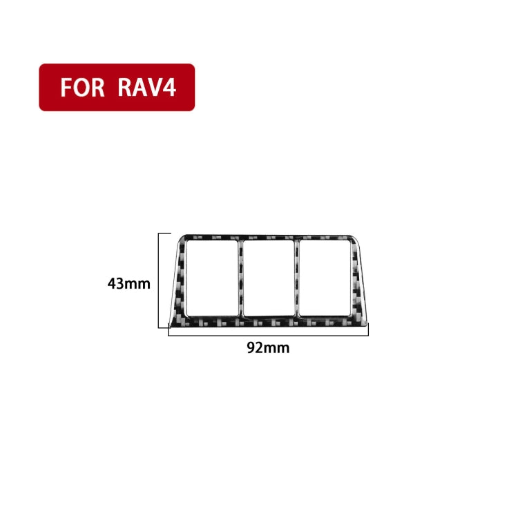 Carbon Fiber Car Headlight Switch Frame Decorative Sticker for Toyota Old RAV4 2006-2013,Left and Right Drive Universal - In Car by buy2fix | Online Shopping UK | buy2fix