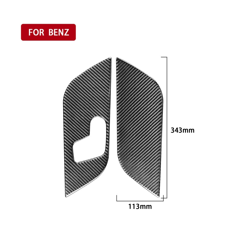 6 PCS / Set Carbon Fiber Car B Front Door Panel Decorative Sticker for Mercedes-Benz B-Class 2019,Left Drive - In Car by buy2fix | Online Shopping UK | buy2fix