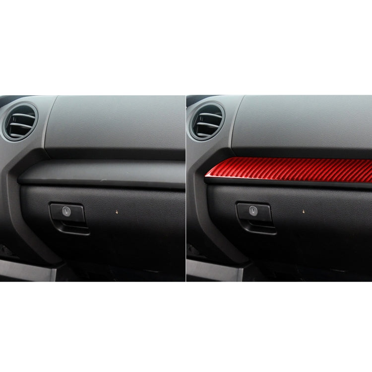 3 PCS / Set Carbon Fiber Car Center Console Strip Decorative Sticker for Toyota Tundra 2014-2018,Left Drive (Red) - In Car by buy2fix | Online Shopping UK | buy2fix