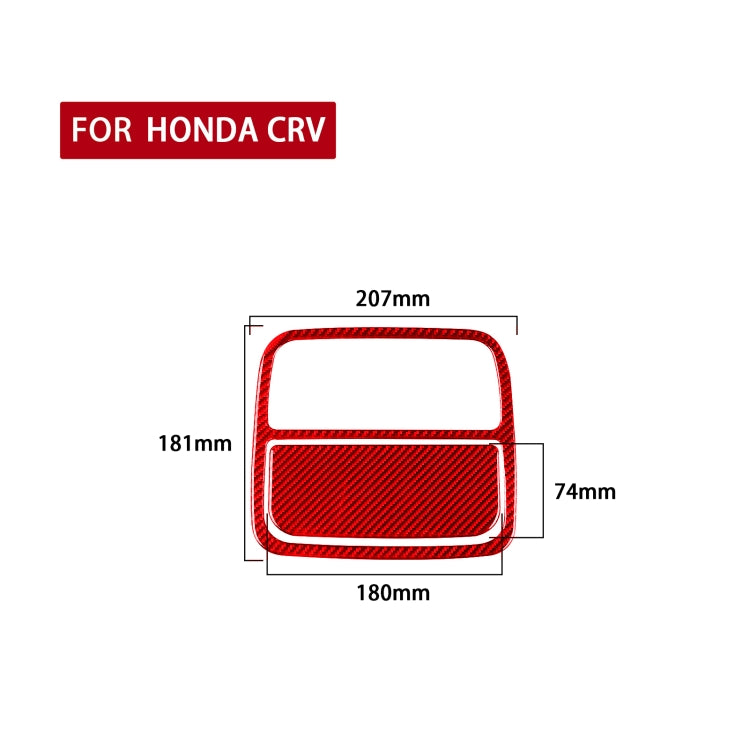 2 PCS Set  for Honda CRV 2007-2011 Carbon Fiber Car Front Reading Light Panel Decorative Sticker,Left and Right Drive Universal (Red) - In Car by buy2fix | Online Shopping UK | buy2fix