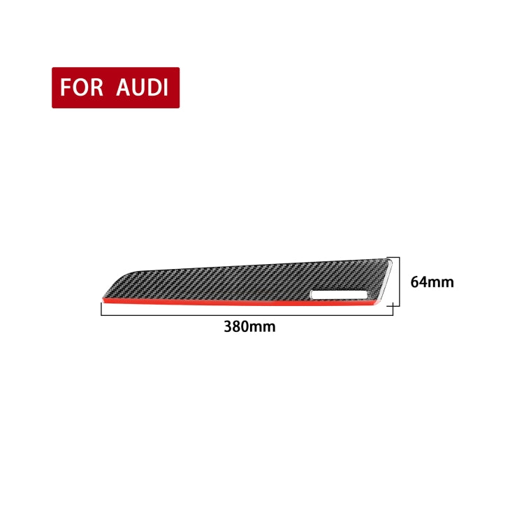 Carbon Fiber Car Co-pilot Trim Red Edge with Hole Decorative Sticker for Audi Q3 2013-2018,Right Drive - In Car by buy2fix | Online Shopping UK | buy2fix