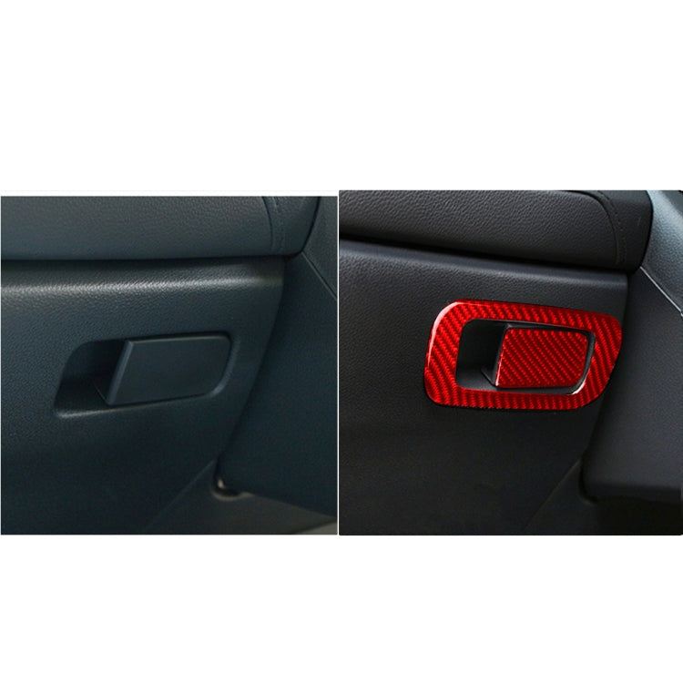 Car Carbon Fiber Storage Box Switch Frame Decorative Sticker for Honda Tenth Generation Civic 2016-2019, Right Drive (Red) - In Car by buy2fix | Online Shopping UK | buy2fix