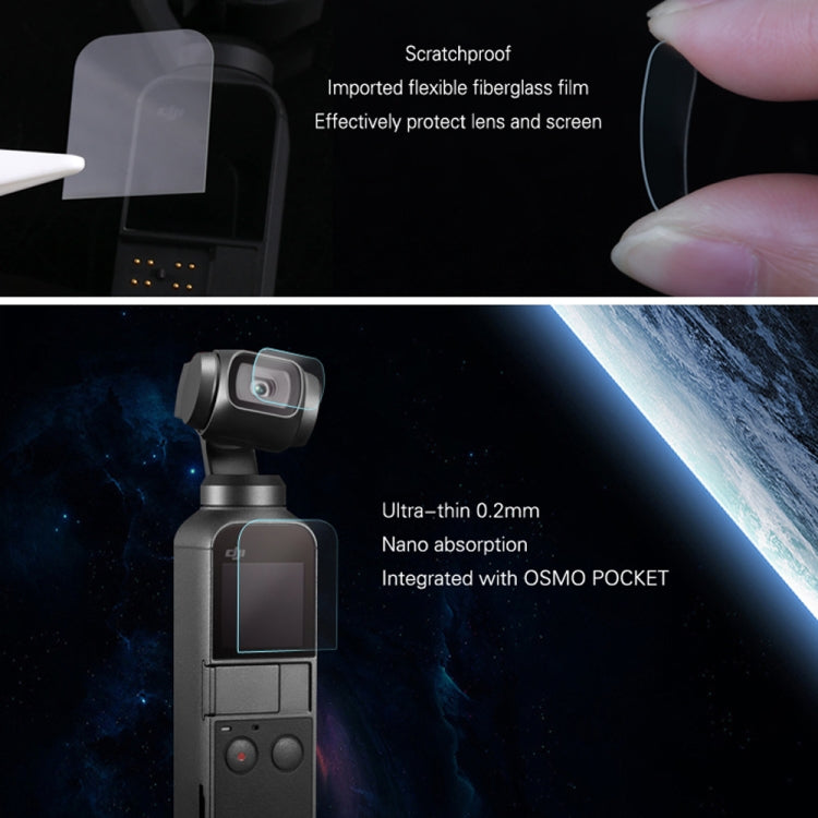 Sunnylife 4 PCS Lens Film Screen Fiberglass Film for DJI OSMO Pocket Gimbal - DJI & GoPro Accessories by buy2fix | Online Shopping UK | buy2fix