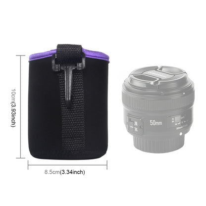 SLR Camera Lens Bag Micro Single Lens Bag Lens Inner Bile Bag Waterproof Protective Case Plus Velvet Thickening, Diameter: 8.5cm, height: 10cm(Purple) - Camera Accessories by buy2fix | Online Shopping UK | buy2fix