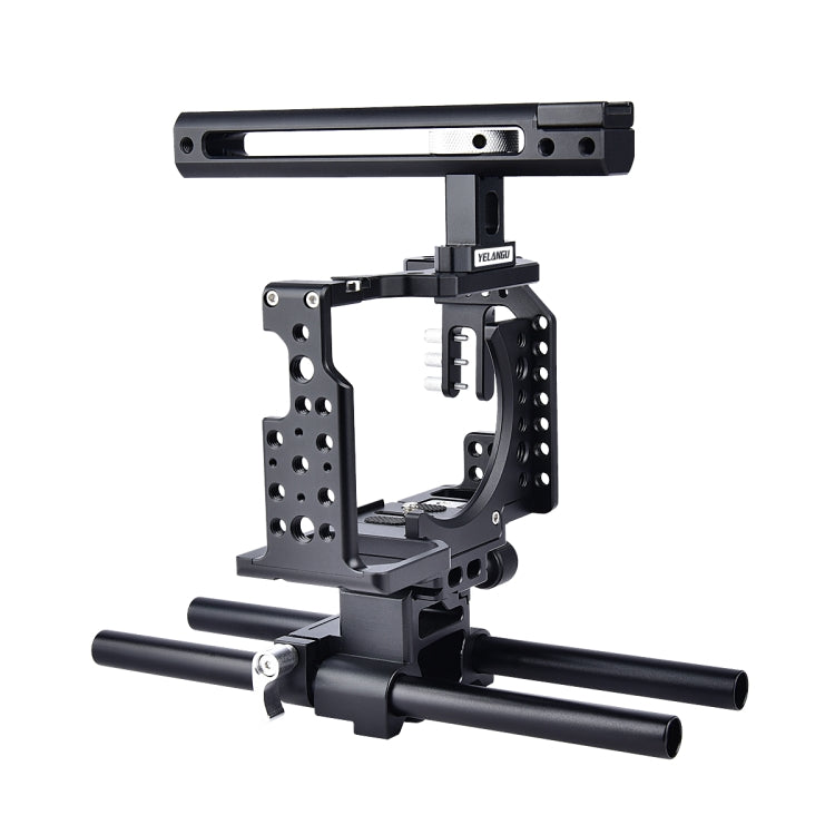 YELANGU CA7 YLG0908A-A Handle Video Camera Cage Stabilizer for  Sony A7K & A7X & A73  & A7S & A7R & A7RII & A7SII(Black) - Camera Accessories by YELANGU | Online Shopping UK | buy2fix