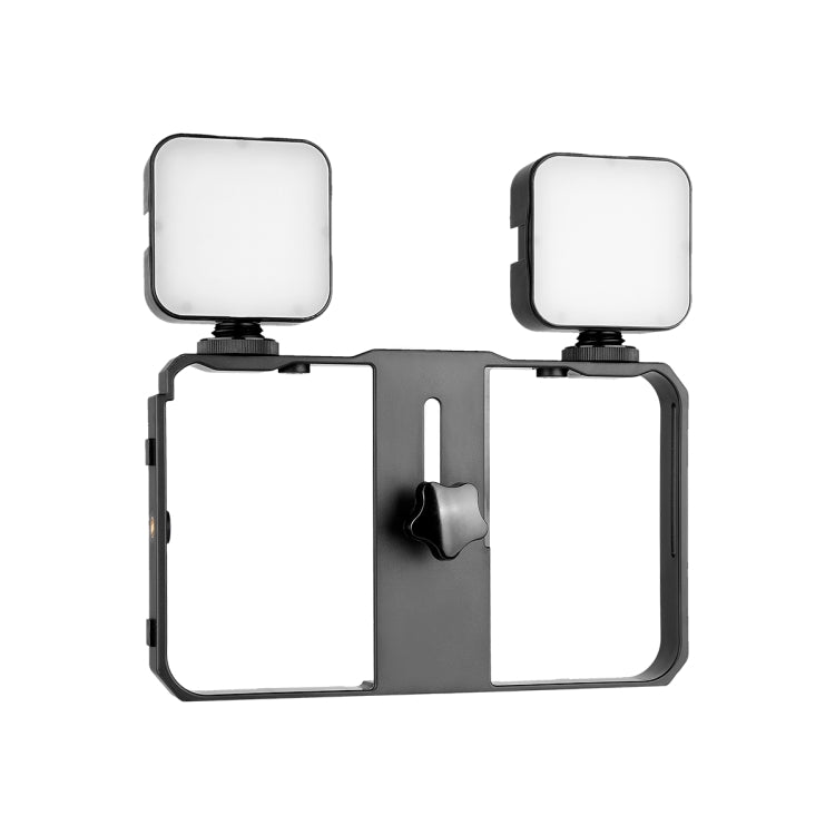 YELANGU PC201 YLG1801A Vlogging Live Broadcast LED Selfie Light Smartphone Video Rig Handle Stabilizer Plastic Bracket Kits - Camera Accessories by YELANGU | Online Shopping UK | buy2fix