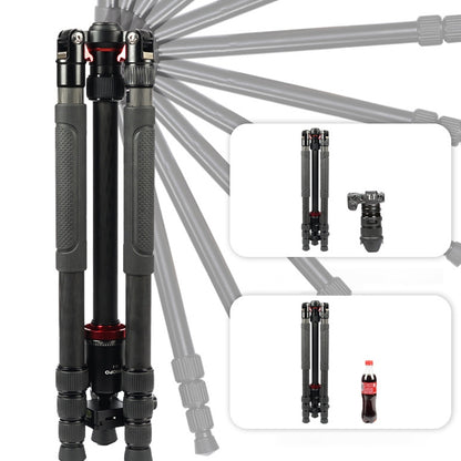 TRIOPO 888 Adjustable Portable Carbon Fiber Tripod with Q-2 Ball Head for SLR Camera, Pipe diameter: 28cm - Tripods by TRIOPO | Online Shopping UK | buy2fix