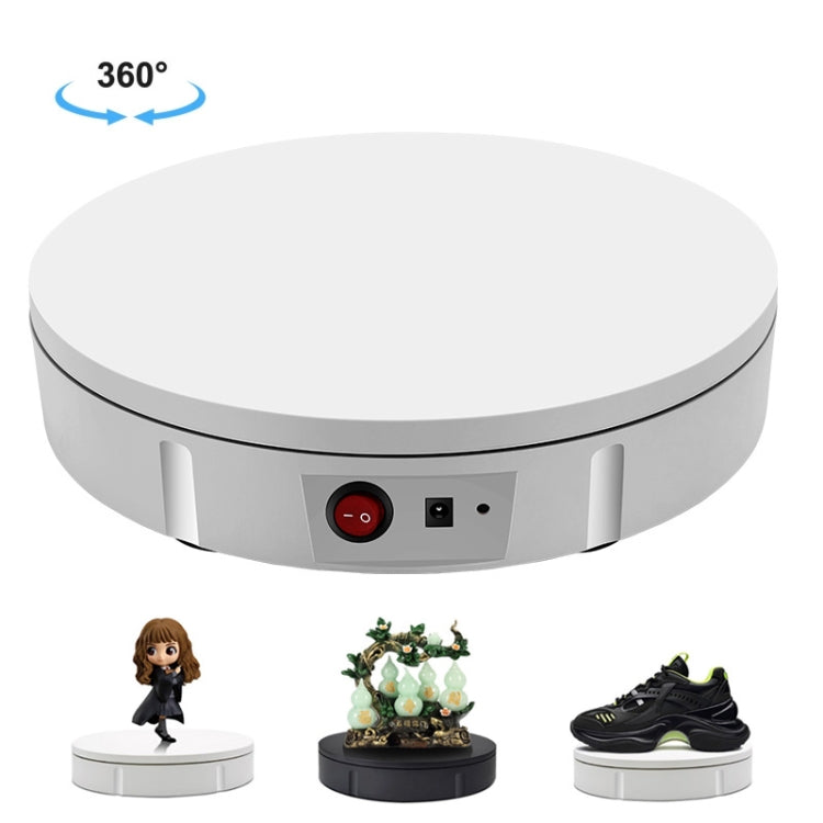 30cm Electric Rotating Turntable Display Stand Video Shooting Props Turntable for Photography, Load: 100kg, US Plug(White) - Camera Accessories by buy2fix | Online Shopping UK | buy2fix