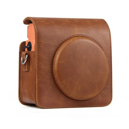 Full Body PU Leather Case Camera  Bag with Strap for FUJIFILM instax Square SQ1 (Brown) - Camera Accessories by buy2fix | Online Shopping UK | buy2fix