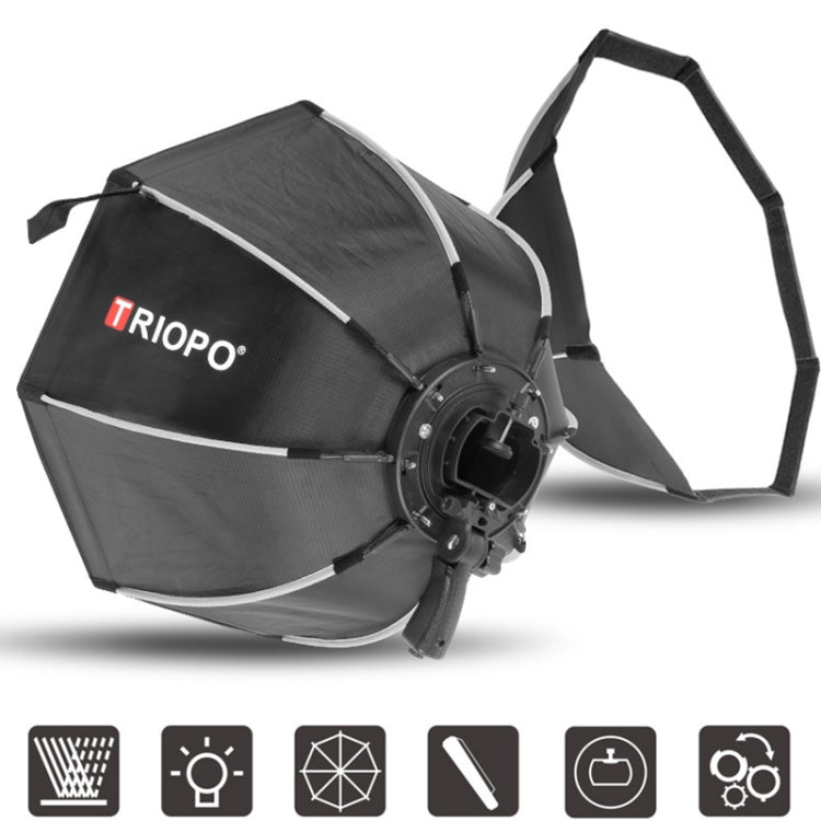 TRIOPO KS2-55 55cm Fast Loading Speedlite Flash Octagon Parabolic Softbox Diffuser (Black) -  by TRIOPO | Online Shopping UK | buy2fix