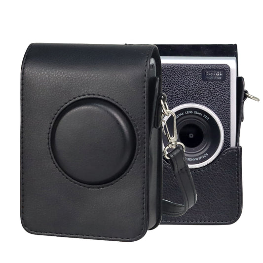 Vertical Full Body Camera PU Leather Case Bag with Strap for FUJIFILM instax mini Evo (Black) - Camera Accessories by buy2fix | Online Shopping UK | buy2fix