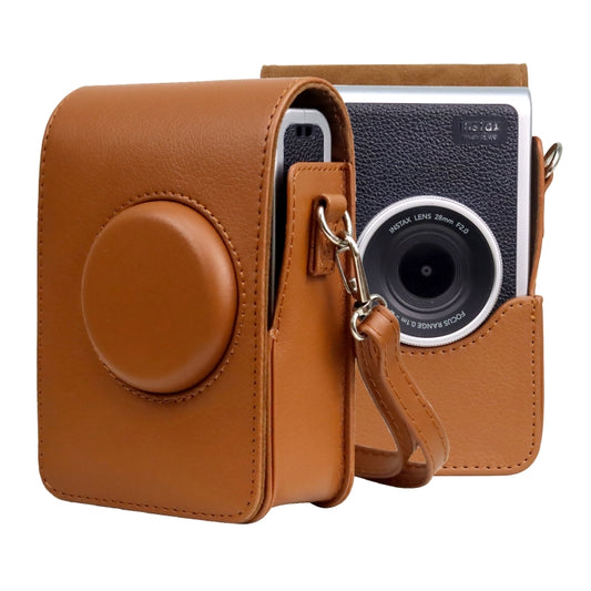 Vertical Full Body Camera PU Leather Case Bag with Strap for FUJIFILM instax mini Evo (Brown) - Camera Accessories by buy2fix | Online Shopping UK | buy2fix