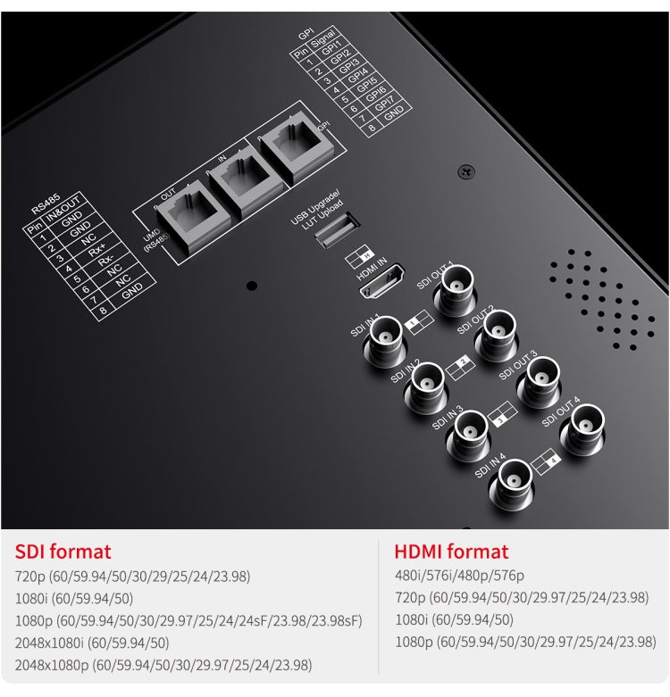 SEETEC ATEM156S 15.6 inch 3G-SDI HDMI Full HD 1920x1080P Multi-camera Broadcast Monitor(UK Plug) - Camera Accessories by SEETEC | Online Shopping UK | buy2fix