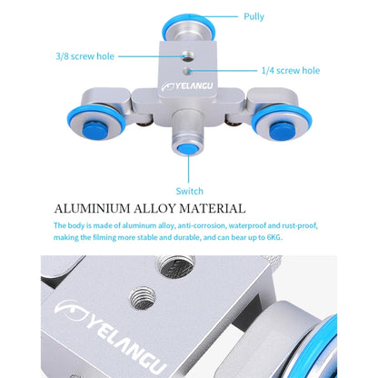 YELANGU L3 Camera Wheels Autodolly Electric Track Slider Car, Load: 6kg (Blue) - Camera Accessories by YELANGU | Online Shopping UK | buy2fix