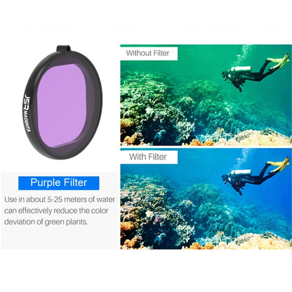 JSR Round Housing Diving Color Lens Filter for GoPro HERO8 Black(Purple) - DJI & GoPro Accessories by JSR | Online Shopping UK | buy2fix