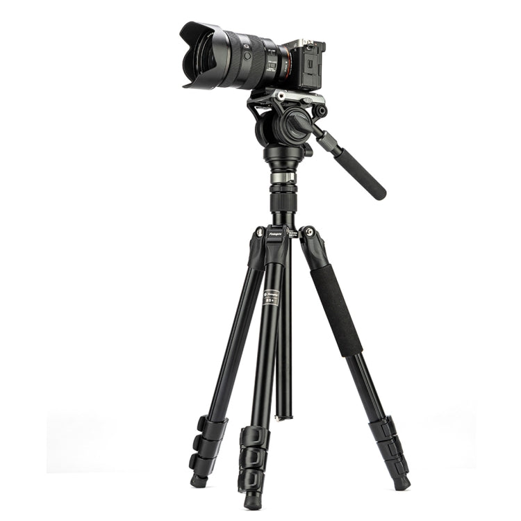 Fotopro S5i Pro 4-Section Tripod Mount with Fluid Drag Head & Head Base (Black) - Tripods by Fotopro | Online Shopping UK | buy2fix