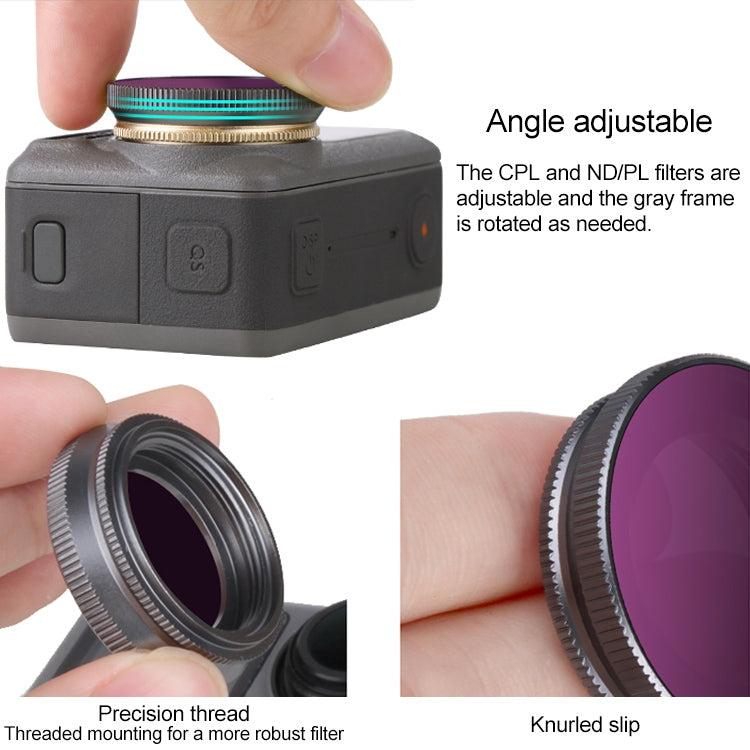 Sunnylife OA-FI172 ND4/PL Adjustable Lens Filter for DJI OSMO ACTION - Lens Filter by Sunnylife | Online Shopping UK | buy2fix