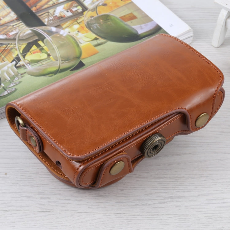 Full Body Camera PU Leather Case Bag with Strap for Samsung Galaxy Camera EK-GC100 / EK-GC110 / EK-GC200(Brown) - Camera Accessories by buy2fix | Online Shopping UK | buy2fix