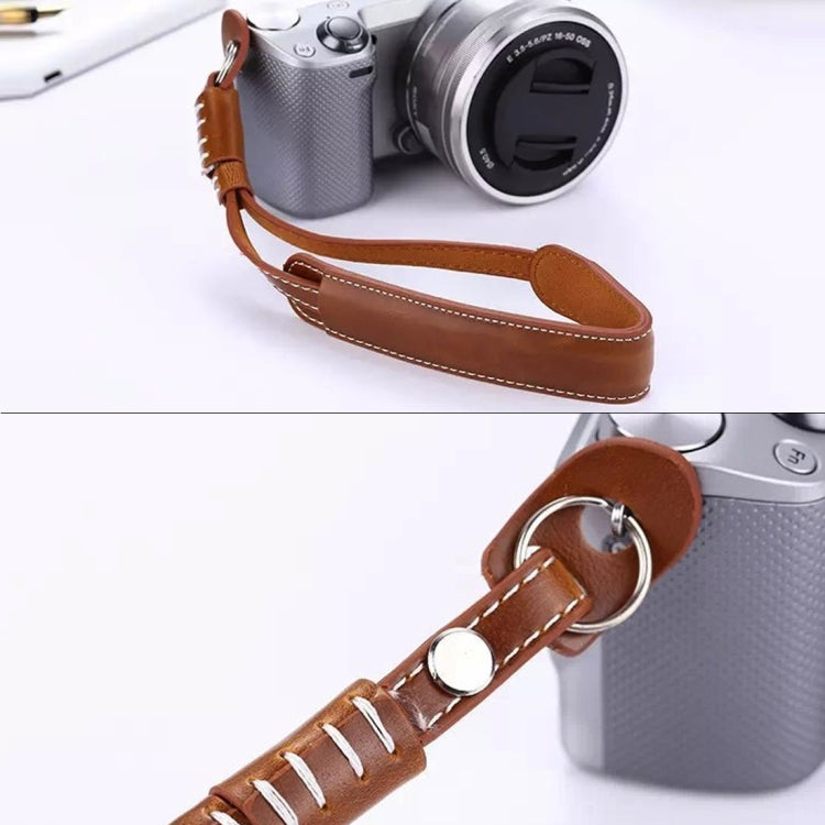 Wrist Strap Grip PU Leather Hand Strap for SLR / DSLR Cameras(Brown) - Camera Accessories by buy2fix | Online Shopping UK | buy2fix