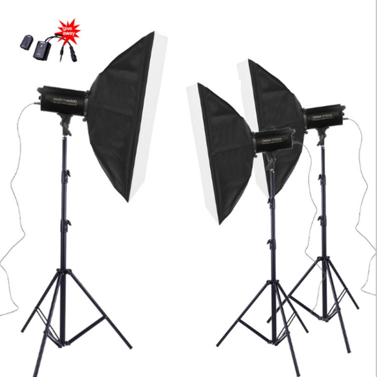 TRIOPO Oubao TTR300W 60x90cm Studio Softbox + 2.8m Tripod Mount + 3x E27 150W Light Bulb Photography Lighting Set - Camera Accessories by TRIOPO | Online Shopping UK | buy2fix