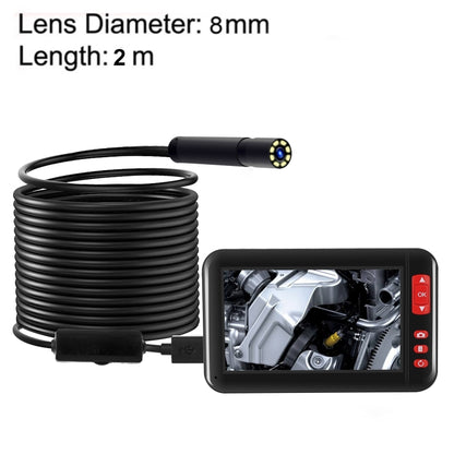 P20 4.3 Inch Screen Display HD1080P Inspection Endoscope with 8 LEDs, Length: 2m, Lens Diameter: 8mm, Hard Line -  by buy2fix | Online Shopping UK | buy2fix