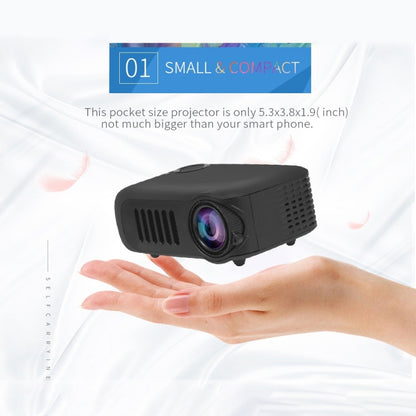 A2000 Portable Projector 800 Lumen LCD Home Theater Video Projector, Support 1080P, UK Plug (White) - Consumer Electronics by buy2fix | Online Shopping UK | buy2fix