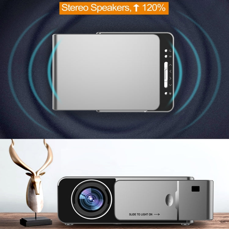 T6 2000ANSI Lumens 1080P LCD Mini Theater Projector, Phone Version, AU Plug(Silver) - Consumer Electronics by buy2fix | Online Shopping UK | buy2fix