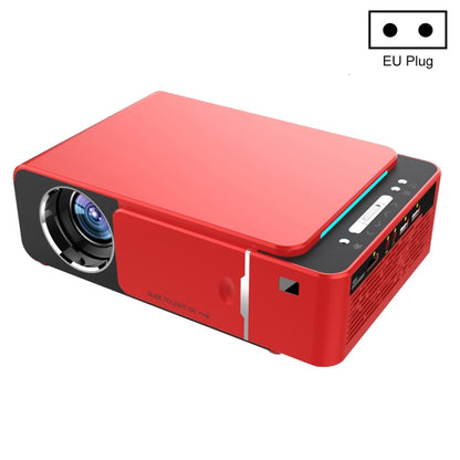 T6 3500ANSI Lumens 1080P LCD Mini Theater Projector, Standard Version, UK Plug(Red) - Consumer Electronics by buy2fix | Online Shopping UK | buy2fix