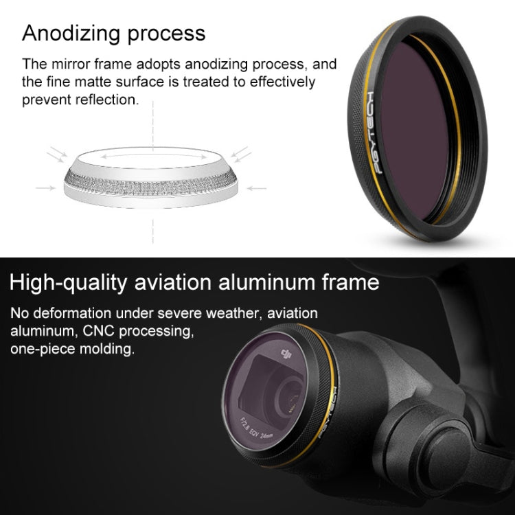 PGYTECH X4S-HD ND16 Gold-edge Lens Filter for DJI Inspire 2 / X4S Gimbal Camera Drone Accessories - DJI & GoPro Accessories by PGYTECH | Online Shopping UK | buy2fix