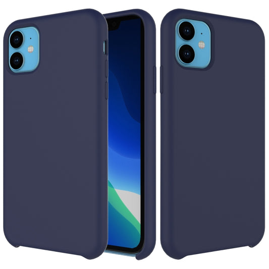 For iPhone 11 Solid Color Liquid Silicone Shockproof Case (Navy Blue) - iPhone 11 Cases by buy2fix | Online Shopping UK | buy2fix