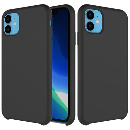 For iPhone 11 Solid Color Liquid Silicone Shockproof Case (Black) - iPhone 11 Cases by buy2fix | Online Shopping UK | buy2fix