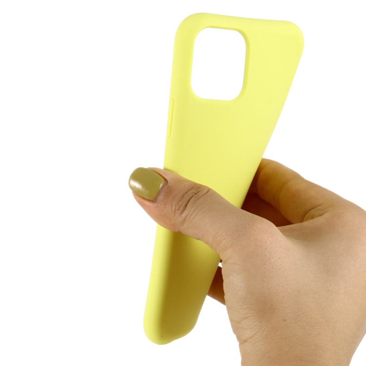 For iPhone 11 Solid Color Liquid Silicone Shockproof Case (Yellow) - iPhone 11 Cases by buy2fix | Online Shopping UK | buy2fix