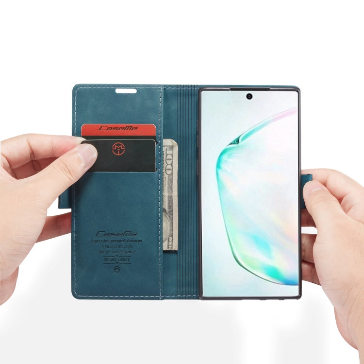 CaseMe-013 Multifunctional Horizontal Flip Leather Case with Card Slot & Holder for Galaxy Note 10(Blue) - Galaxy Phone Cases by CaseMe | Online Shopping UK | buy2fix