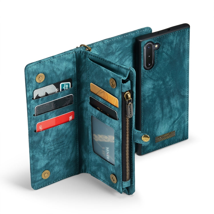 For Samsung Galaxy Note10 CaseMe-008 Detachable Multifunctional Flip Leather Phone Case(Blue) - Galaxy Phone Cases by CaseMe | Online Shopping UK | buy2fix