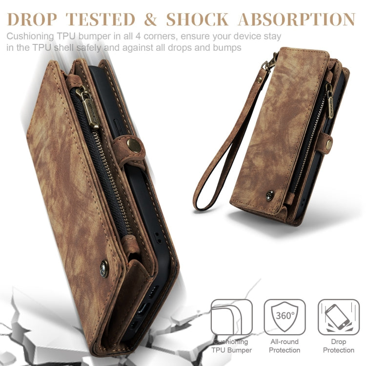 For iPhone 11 CaseMe-008 Detachable Multifunctional Horizontal Flip Leather Case with Card Slot & Holder & Zipper Wallet & Photo Frame (Brown) - iPhone 11 Cases by CaseMe | Online Shopping UK | buy2fix